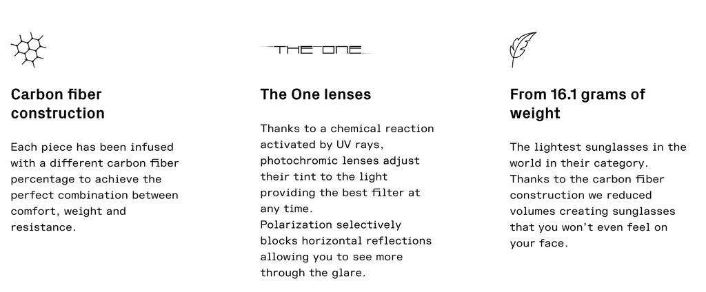 OUT OF Piuma extremely light 16.1 g sunglasses polarized